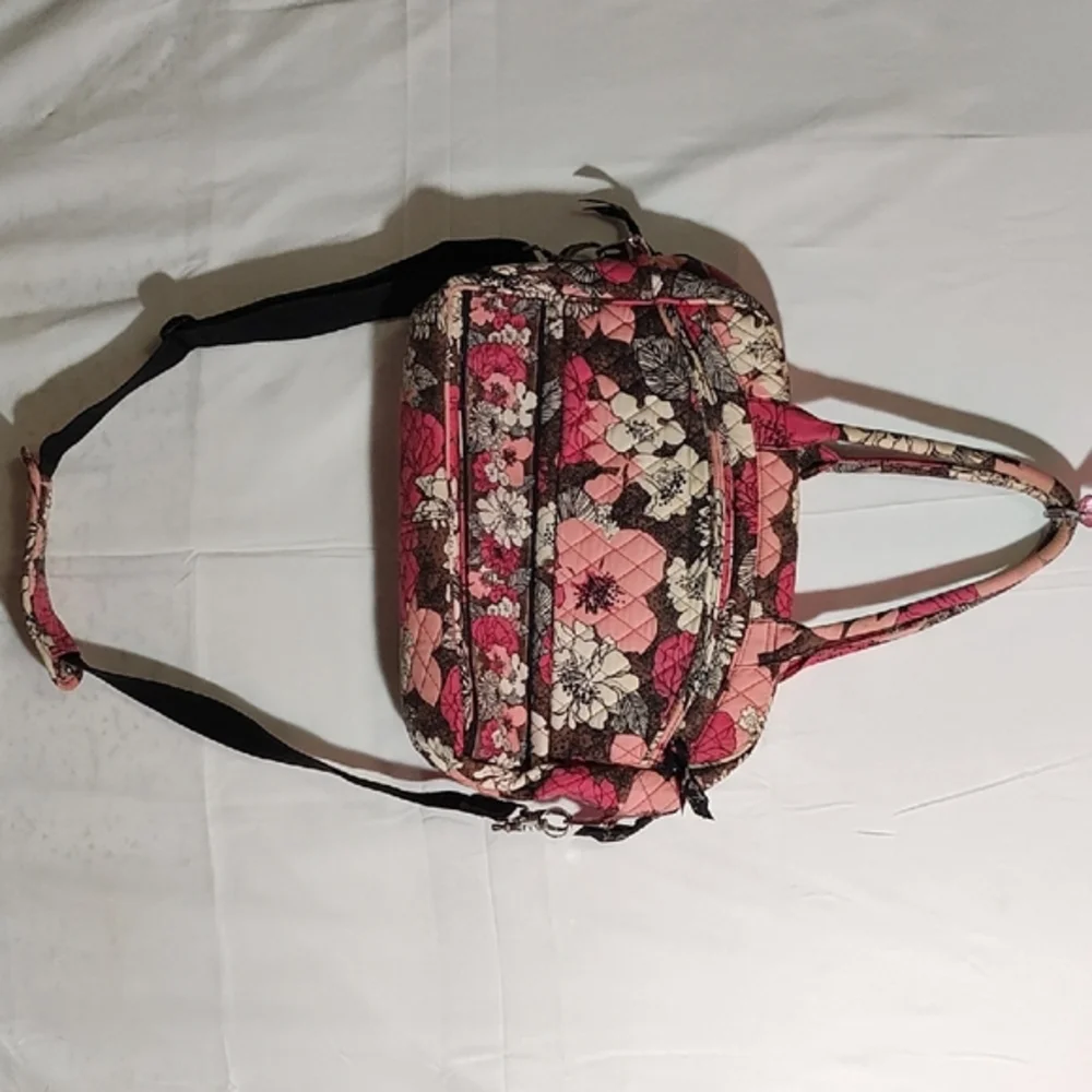 Vera Bradley Floral Pink and Brown‎ Women's Bag